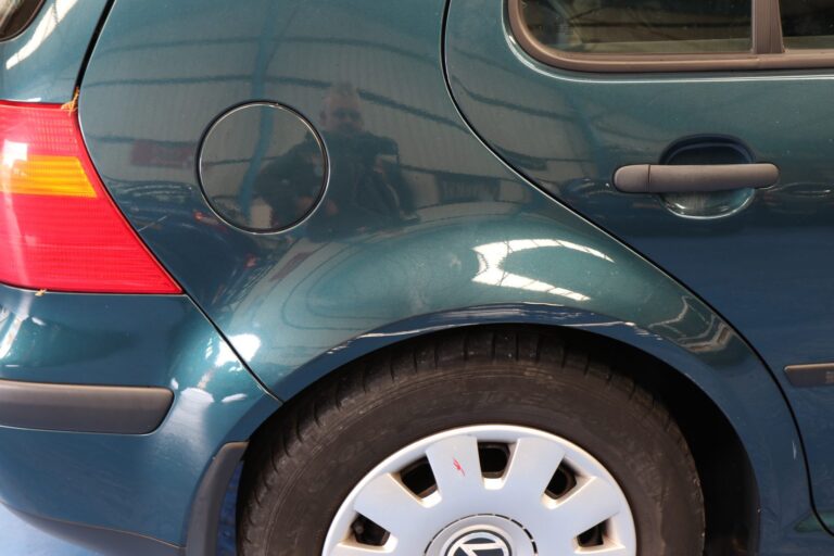 damaged door and wheel arch